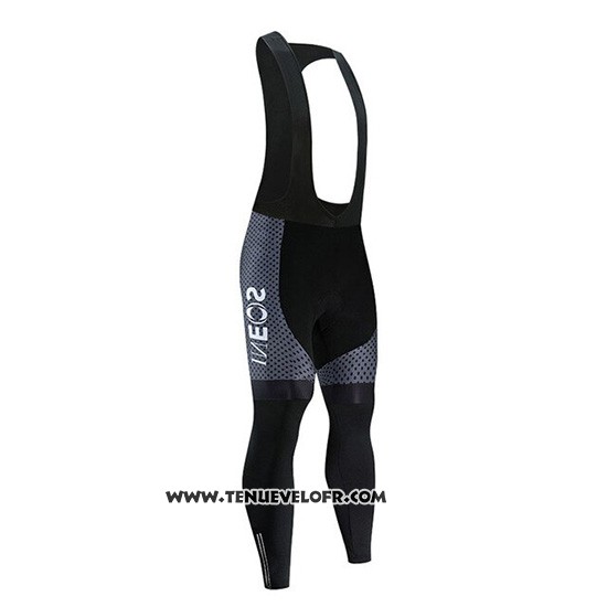 2019 Maillot Ciclismo Castelli Ineos Noir Rouge Manches Longues et Cuissard